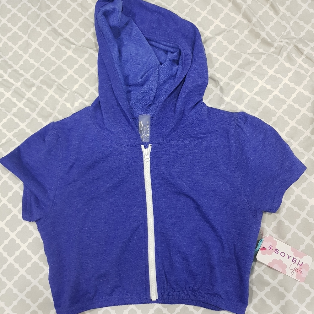 Soybu Little Girls Elsie Full Zip Short Sleeve Hoodie